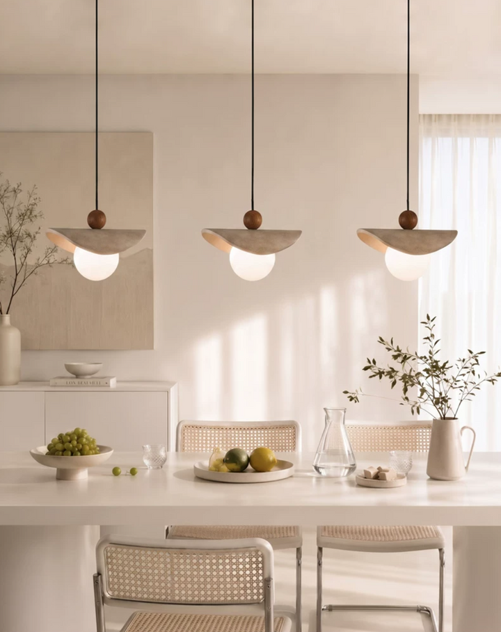 Manta Travertine Bead Pendant Lamp