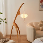 Mantis Holz Stehlampe
