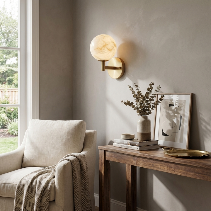 Marbella Alabaster Wall Sconce