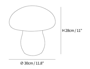 Luminária de Mesa Cogumelo em Alabastro — Dimension drawings 1