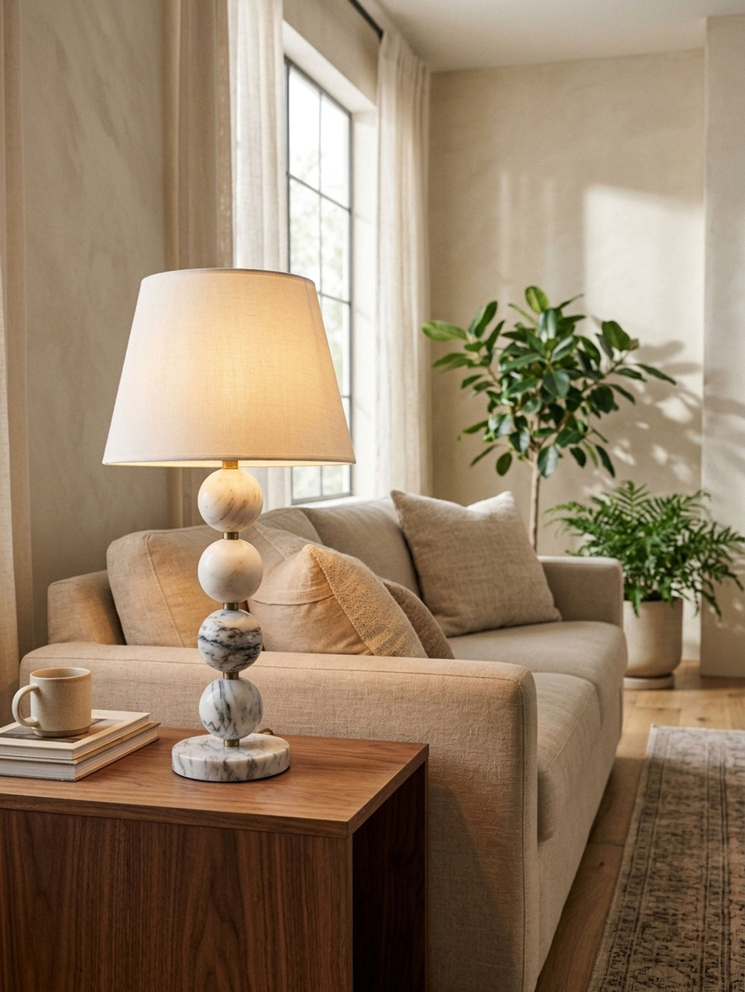 Marble Sphere Table Lamp