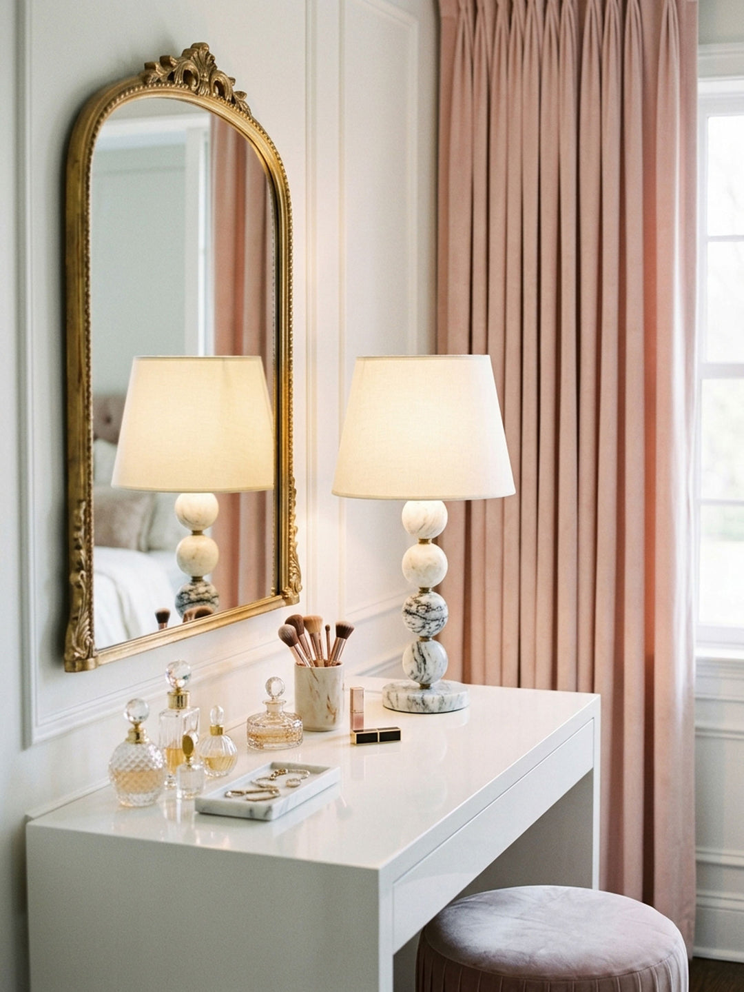 Marble Sphere Table Lamp