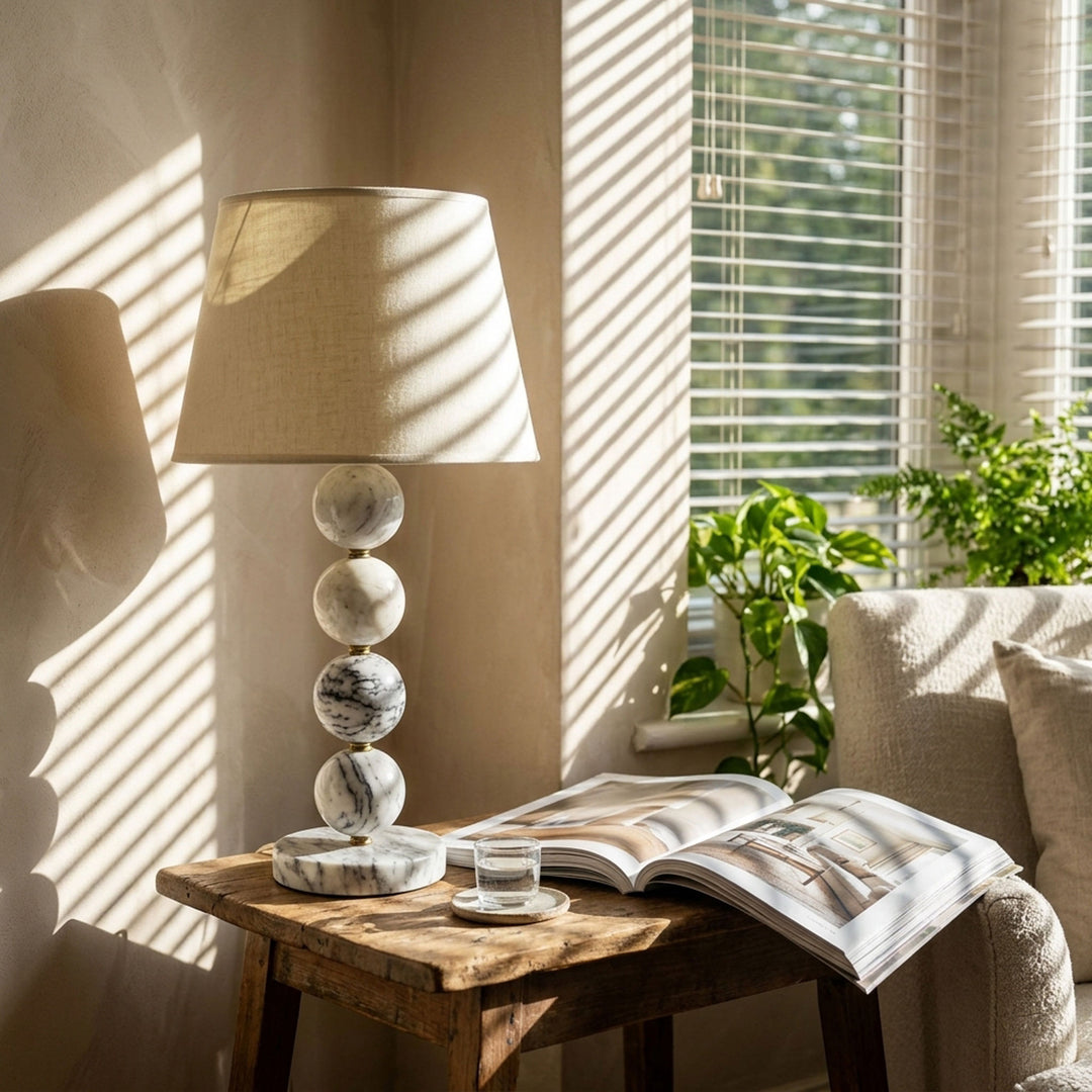 Marble Sphere Table Lamp