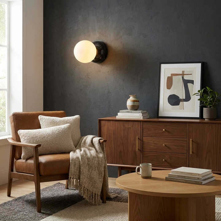 Marble Globe Wall Sconce
