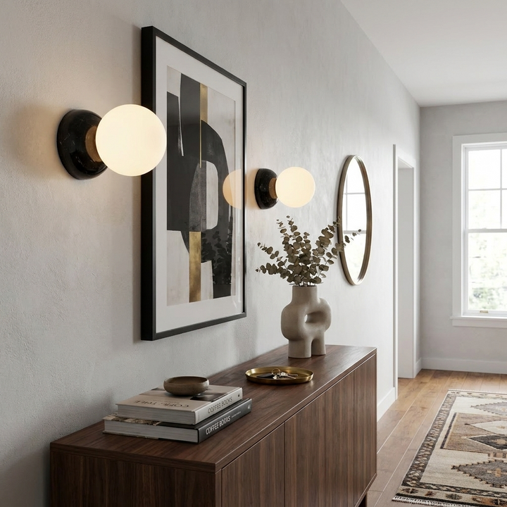 Marble Globe Wall Sconce