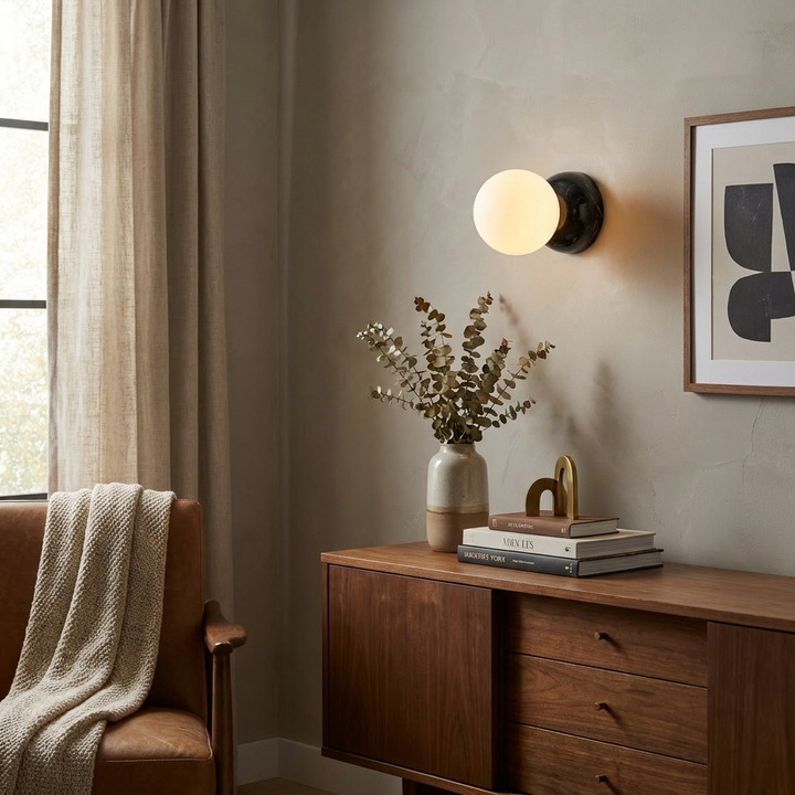 Marble Globe Wall Sconce