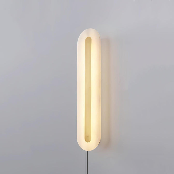 Alabaster Rounded Plug-in Wall Light