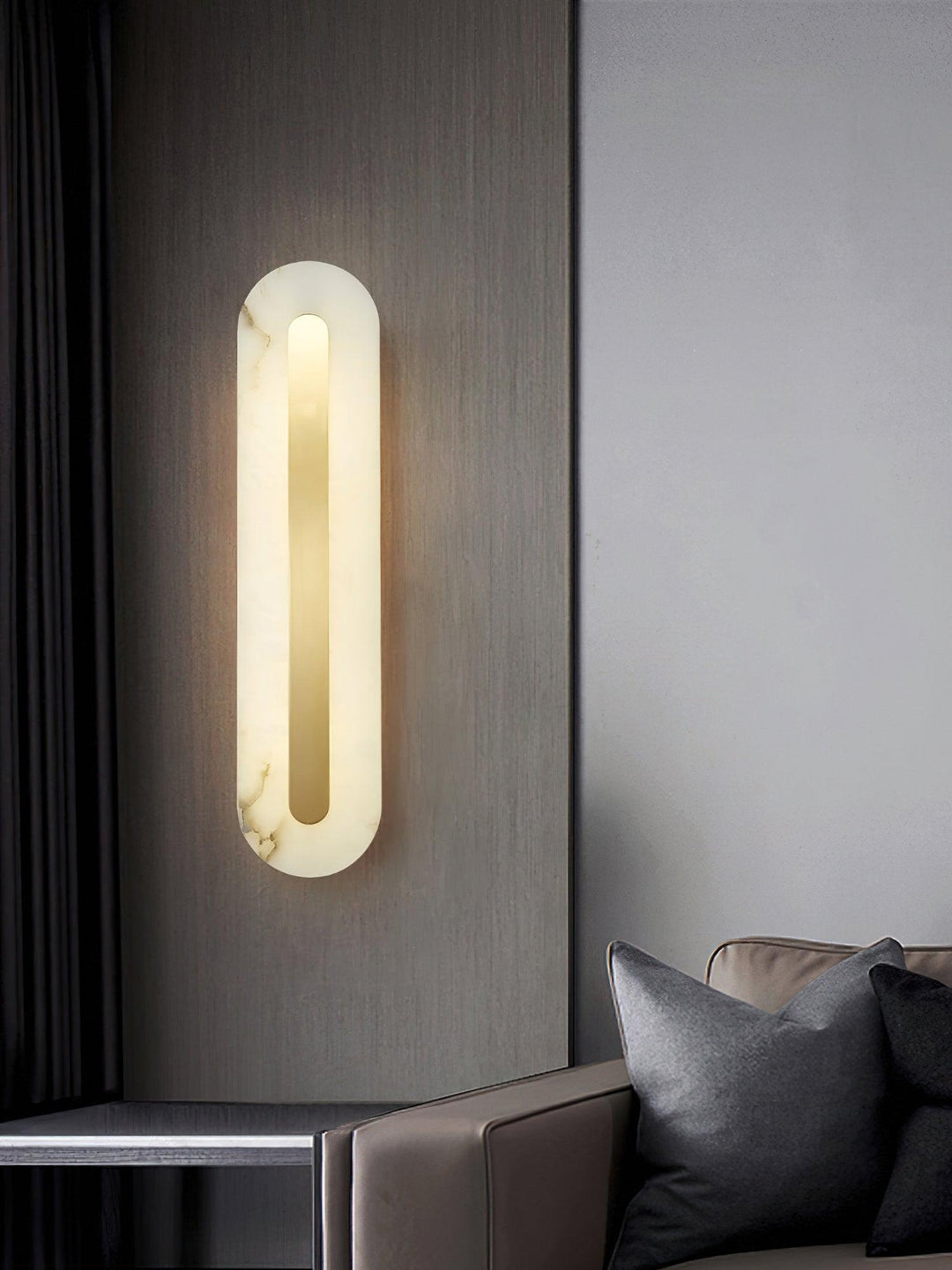 Alabaster Rounded Wall Light - Vakkerlight