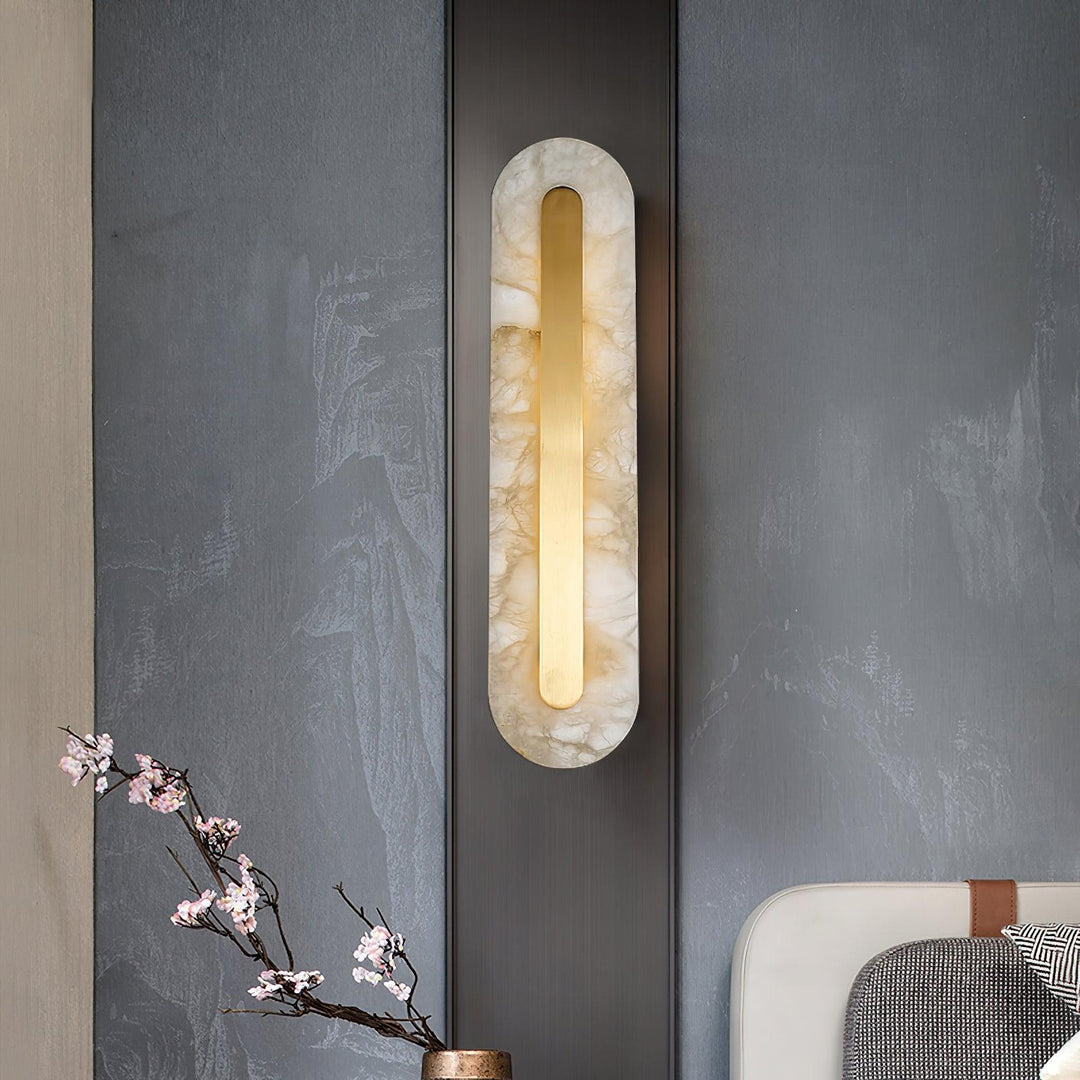 Alabaster Rounded Wall Light - Vakkerlight