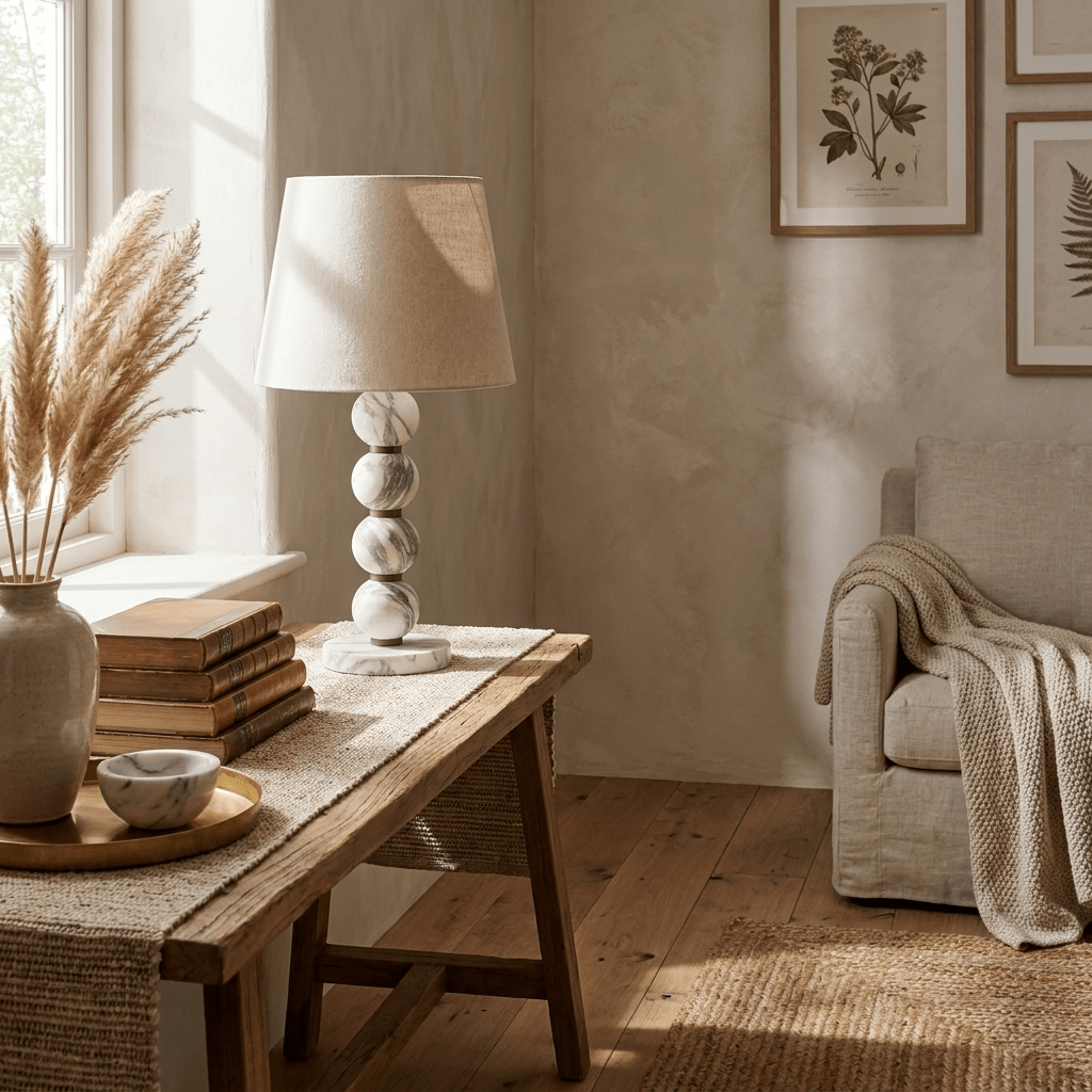 Marble Sphere Table Lamp - Vakkerlight