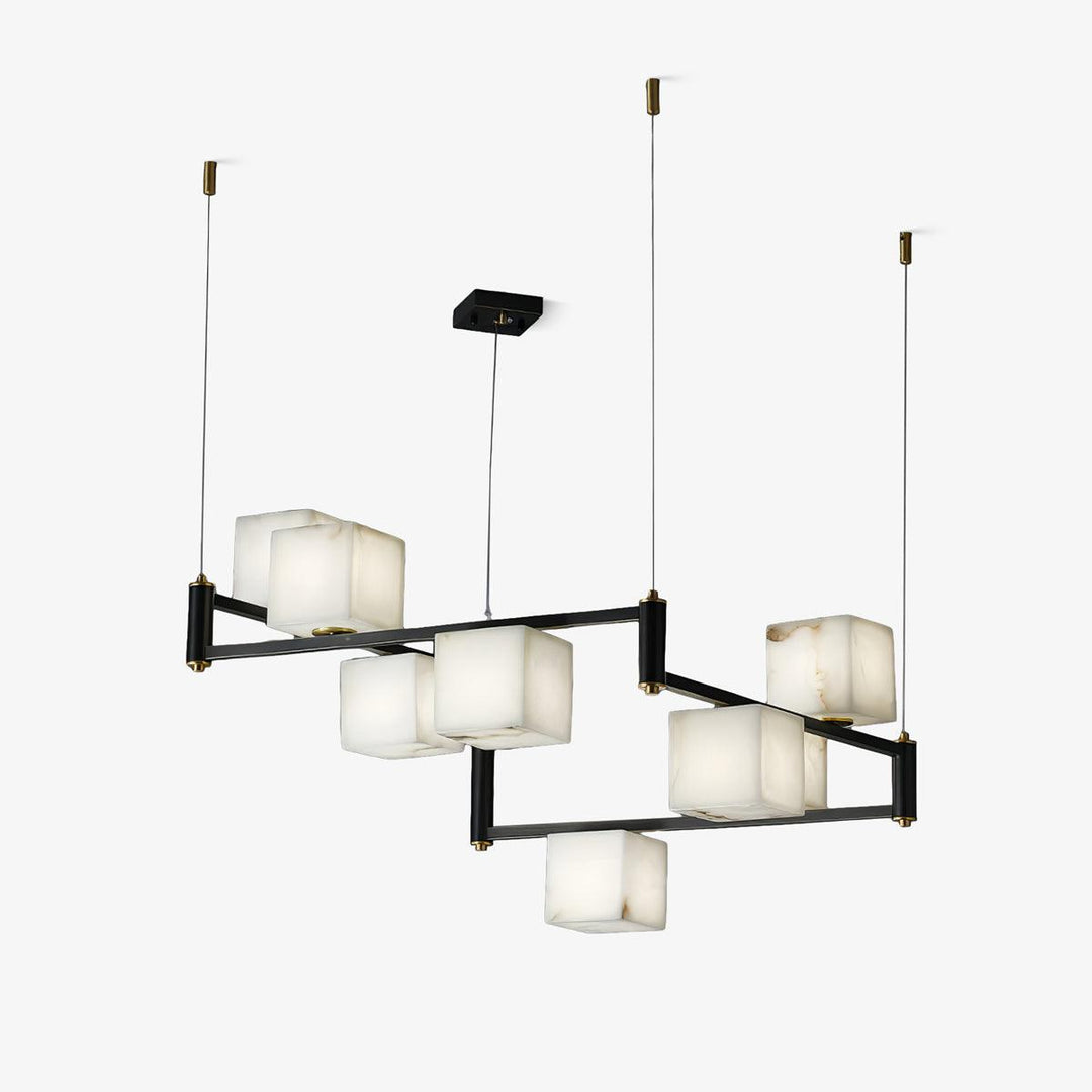 Alabaster Square Box Chandelier - Vakkerlight