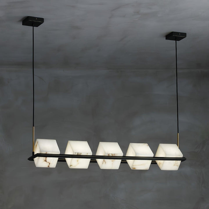 Alabaster Square Box Chandelier - Vakkerlight