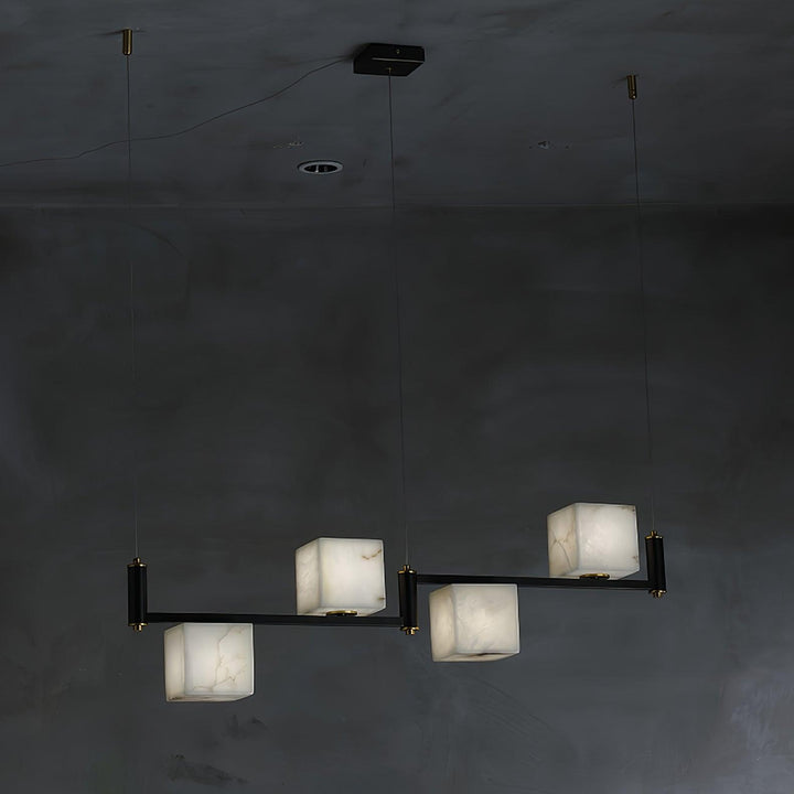 Alabaster Square Box Chandelier - Vakkerlight