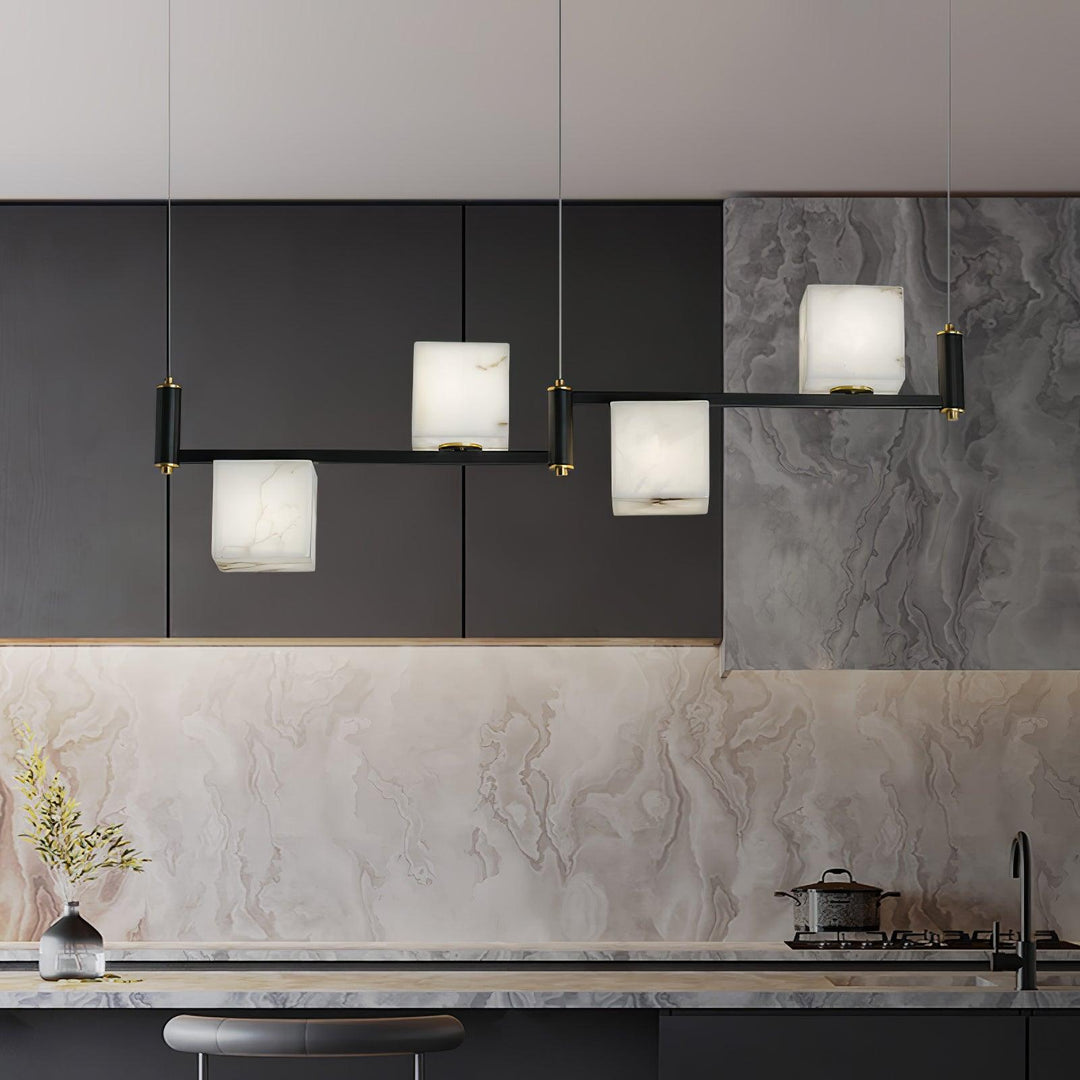 Alabaster Square Box Chandelier - Vakkerlight