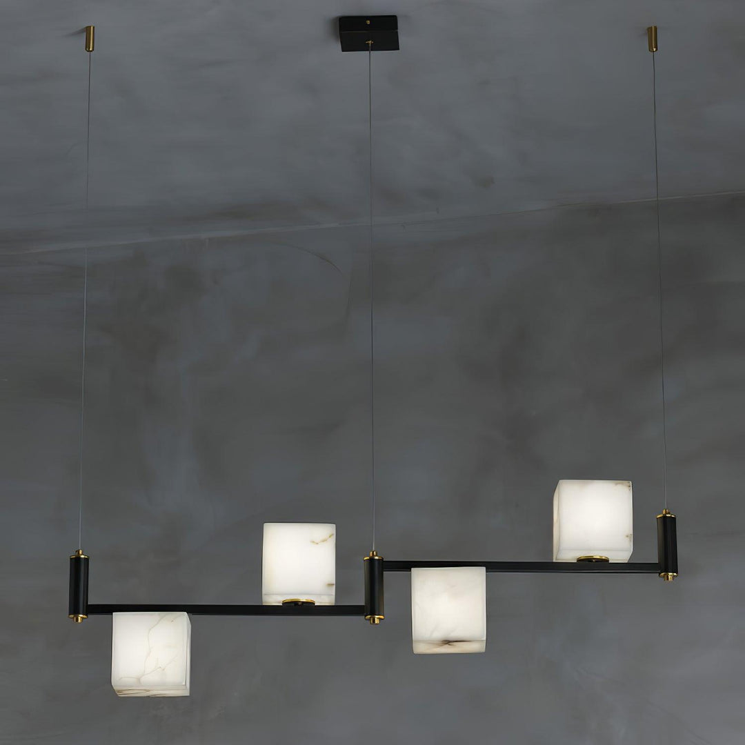 Alabaster Square Box Chandelier - Vakkerlight