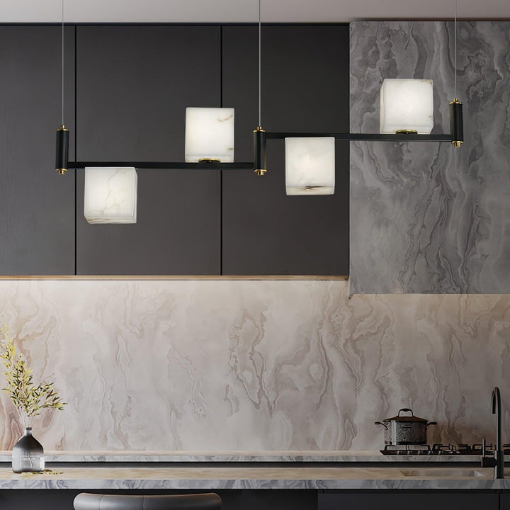 Alabaster Square Box Chandelier - Vakkerlight