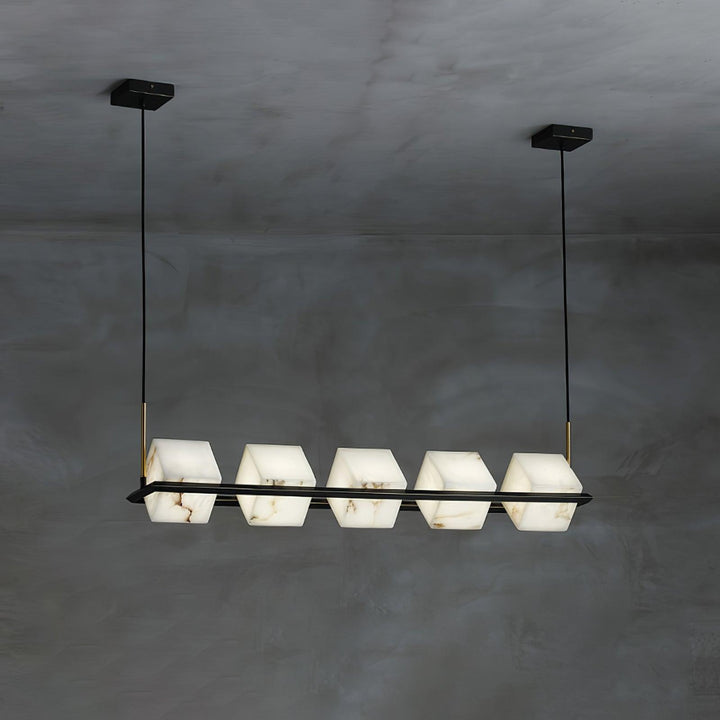 Alabaster Square Box Chandelier - Vakkerlight