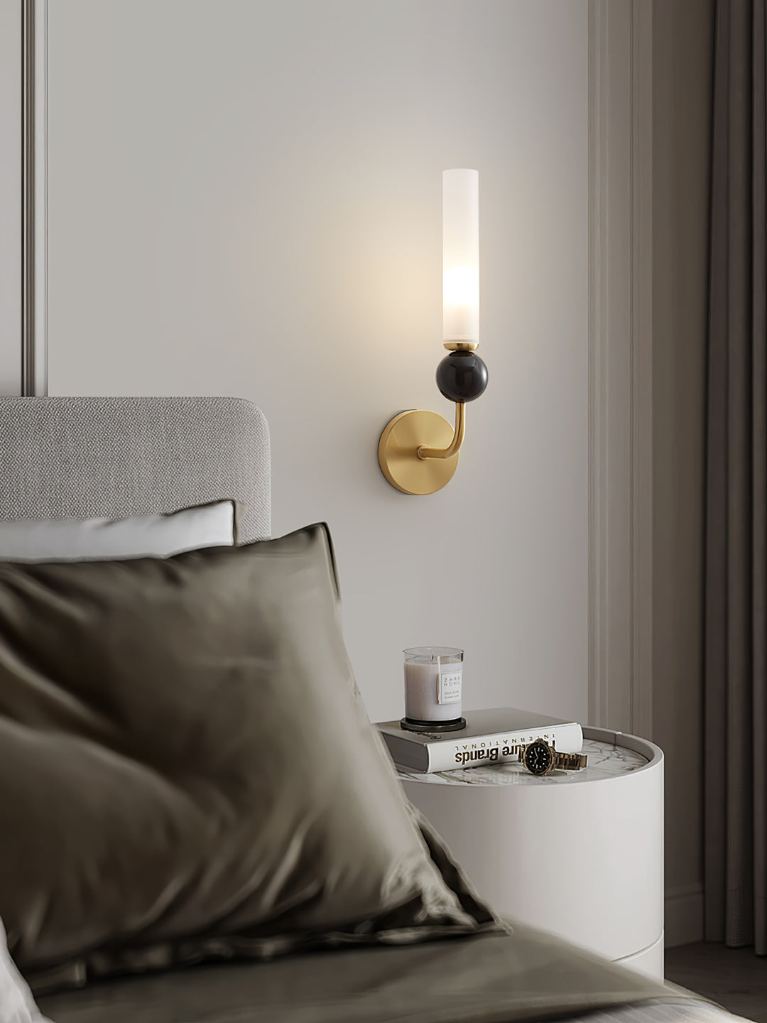 Marmeren verticale wandlamp