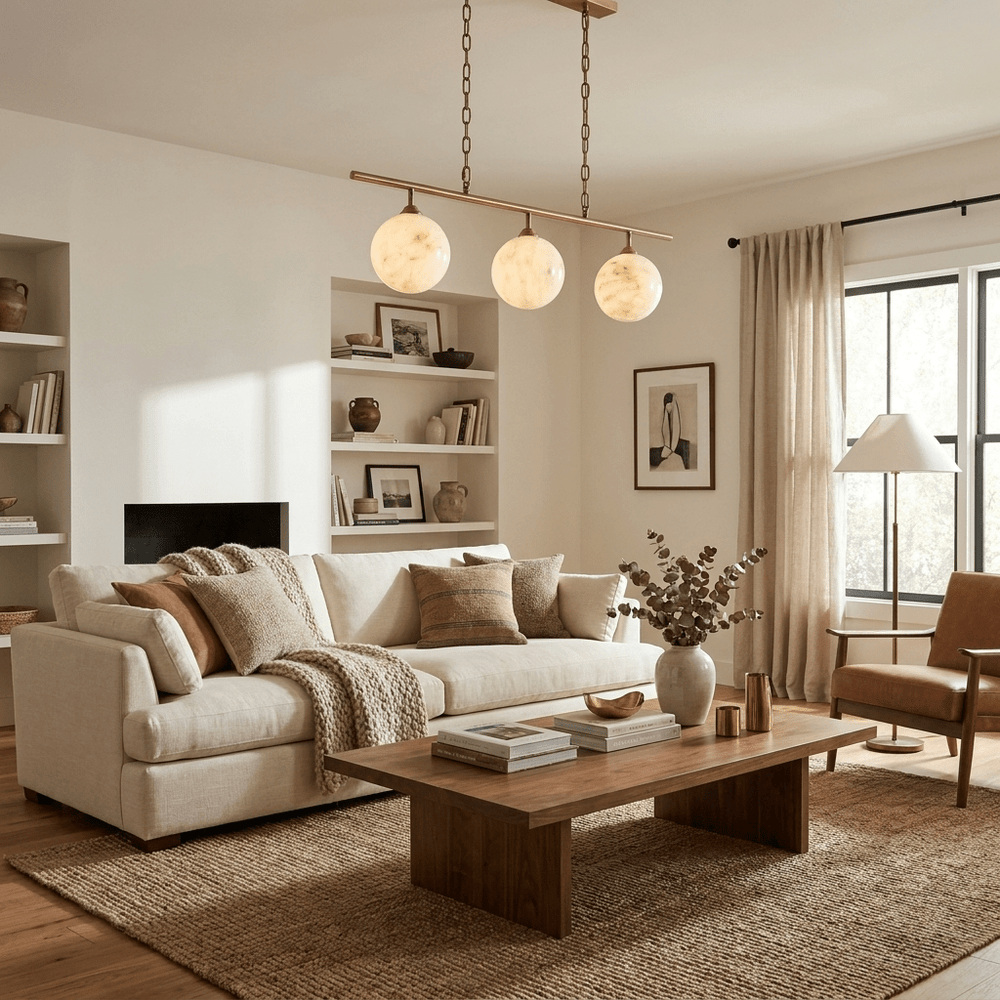 Marbury Alabaster Orb Pendant Lamp - Vakkerlight