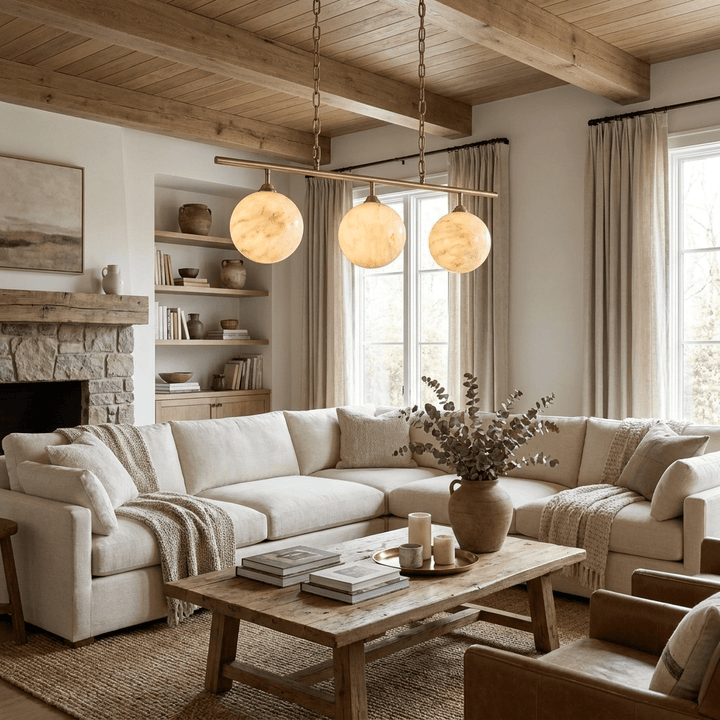 Marbury Alabaster Orb Pendant Lamp - Vakkerlight