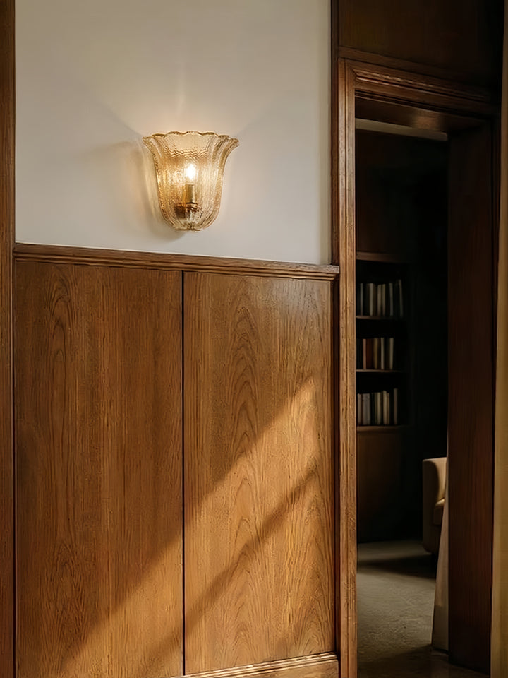 Marigold Fluted Glass Wall Sconce