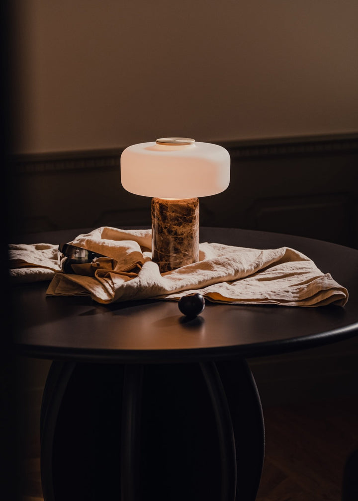Maris Rechargeable Marble Table Lamp - Vakkerlight