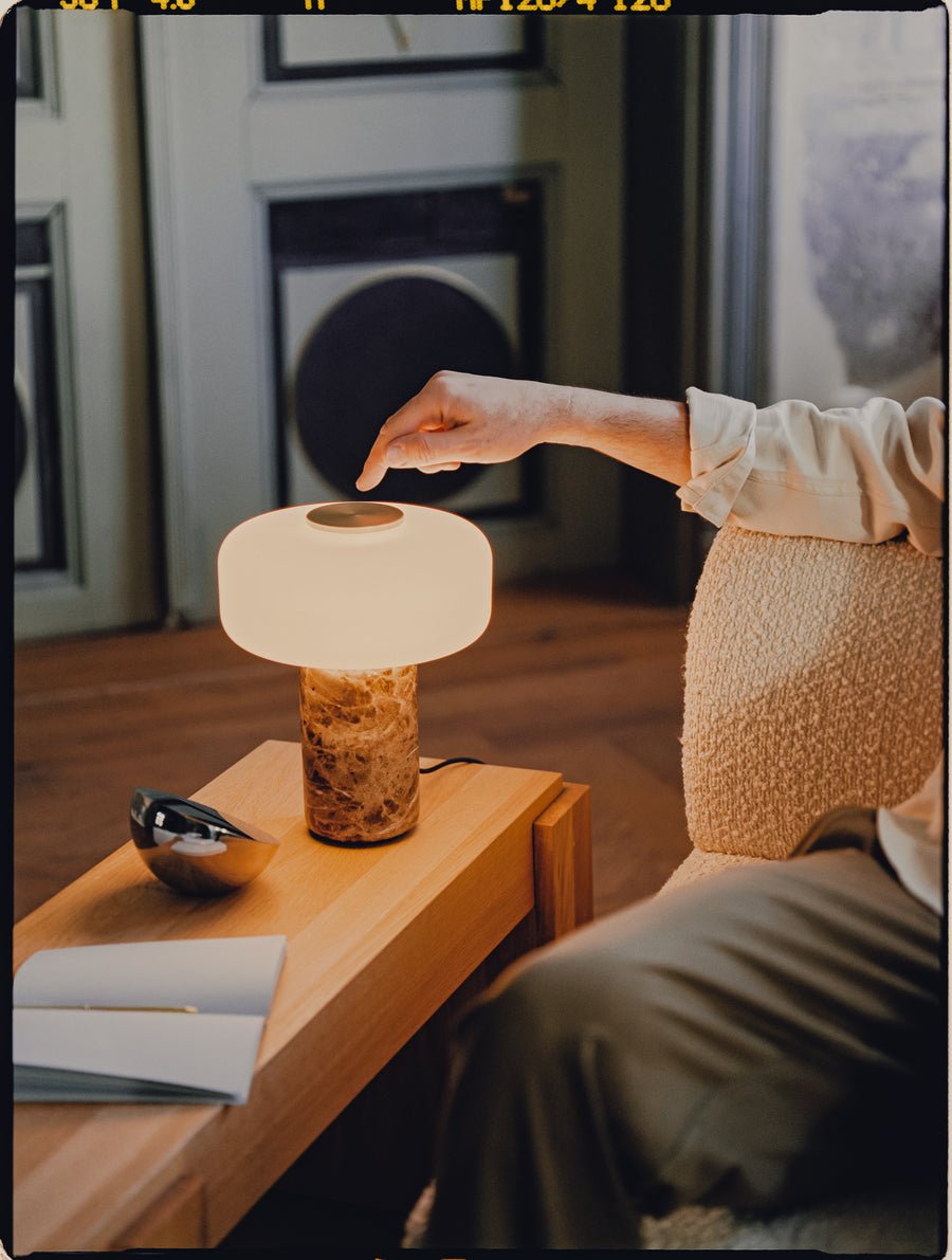 Maris Rechargeable Marble Table Lamp - Vakkerlight