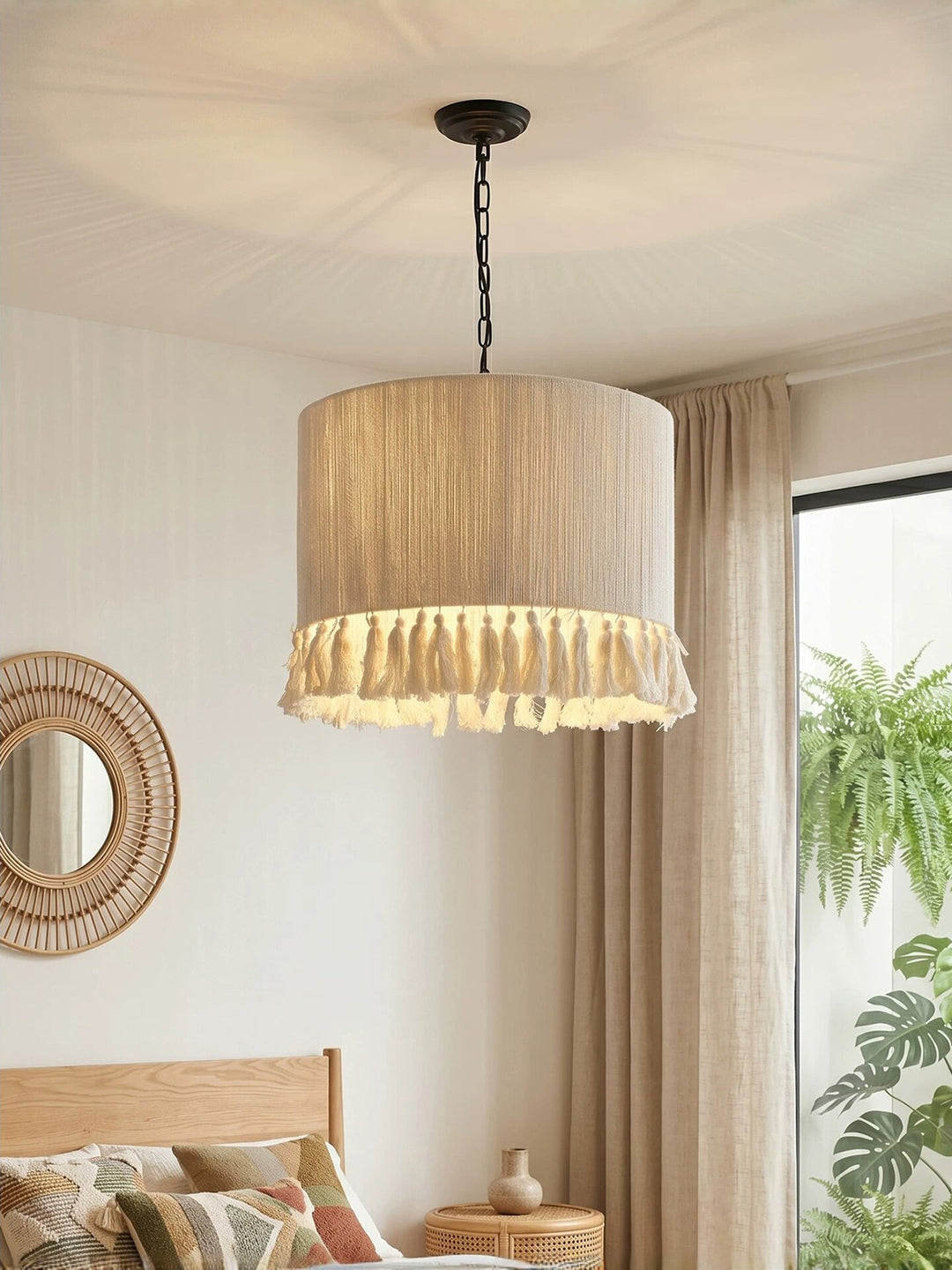 Marlow Tasseled Cotton Pendant Light