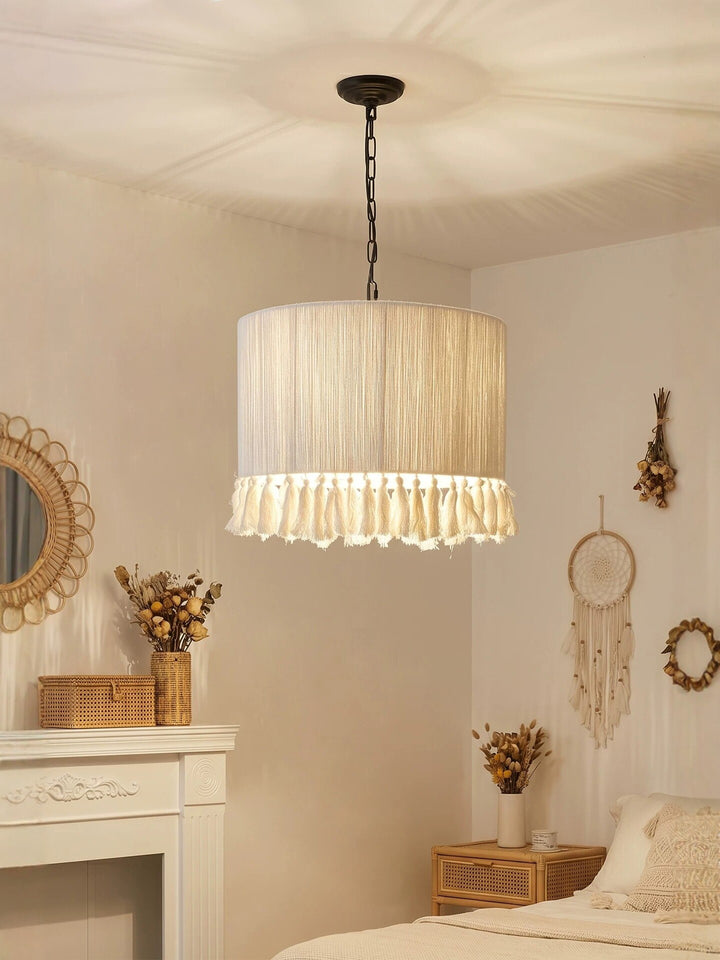 Marlow Tasseled Cotton Pendant Light