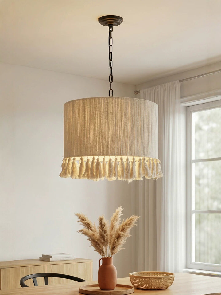 Marlow Tasseled Cotton Pendant Light