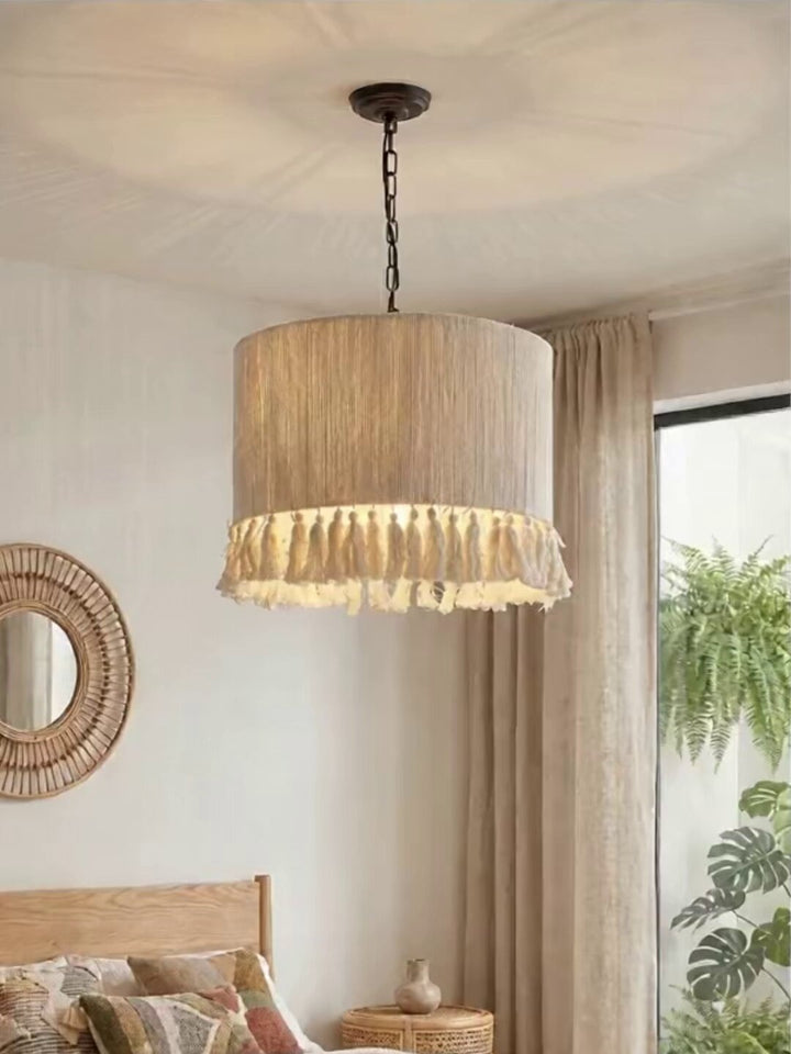 Marlow Tasseled Cotton Pendant Light