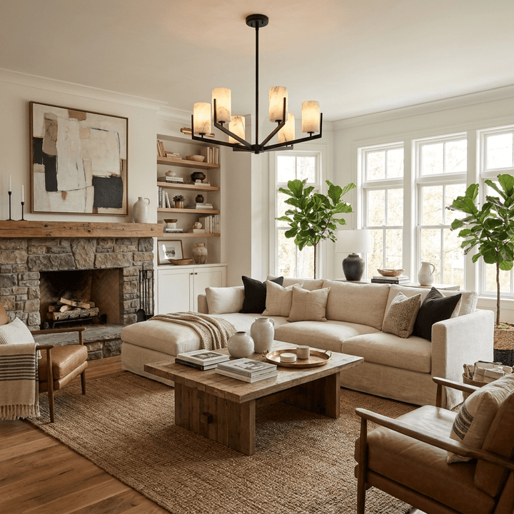 Marlowe Alabaster Star Chandelier - Vakkerlight