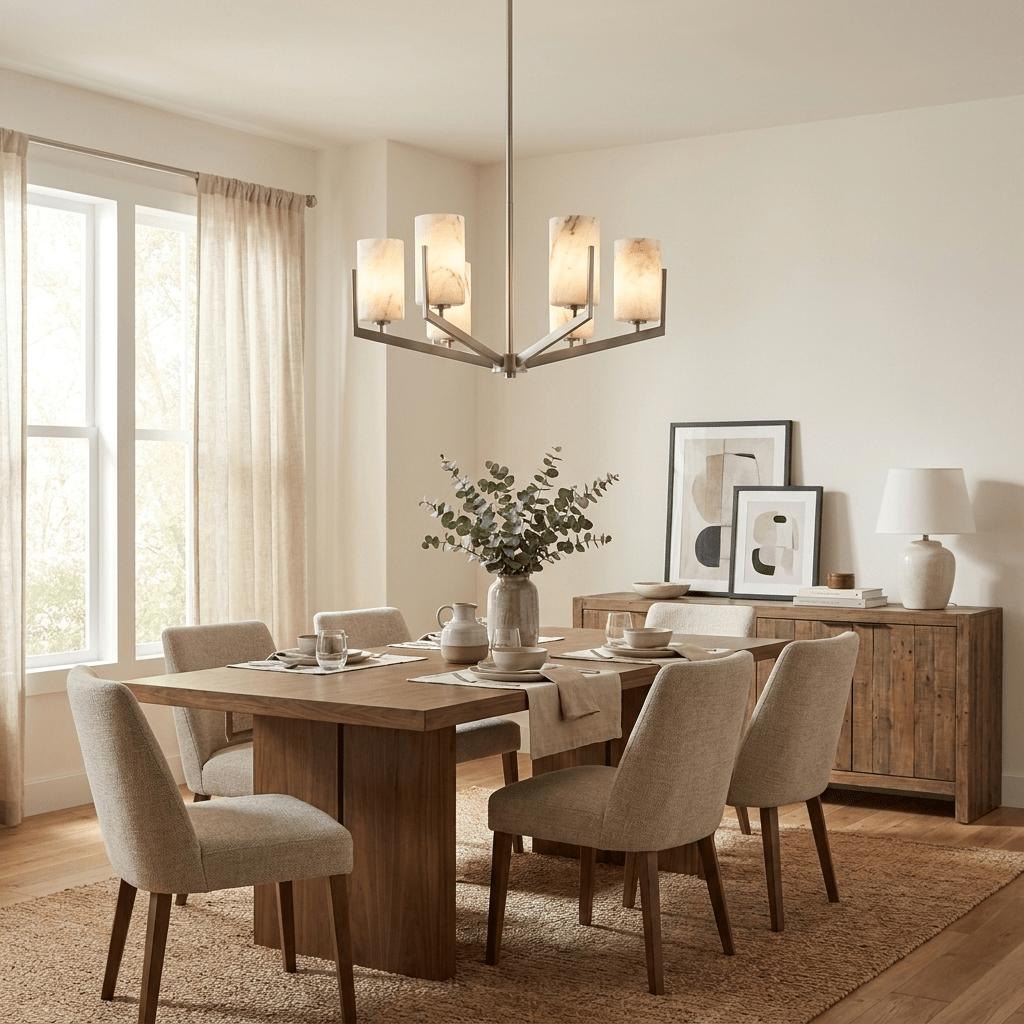 Marlowe Alabaster Star Chandelier - Vakkerlight
