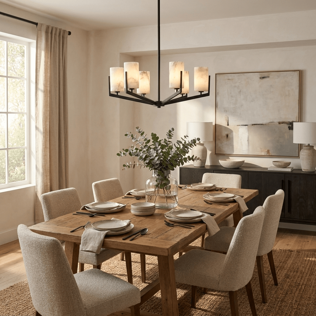 Marlowe Alabaster Star Chandelier - Vakkerlight