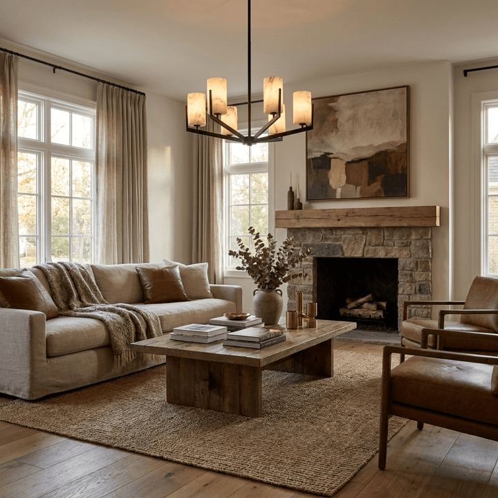 Marlowe Alabaster Star Chandelier - Vakkerlight