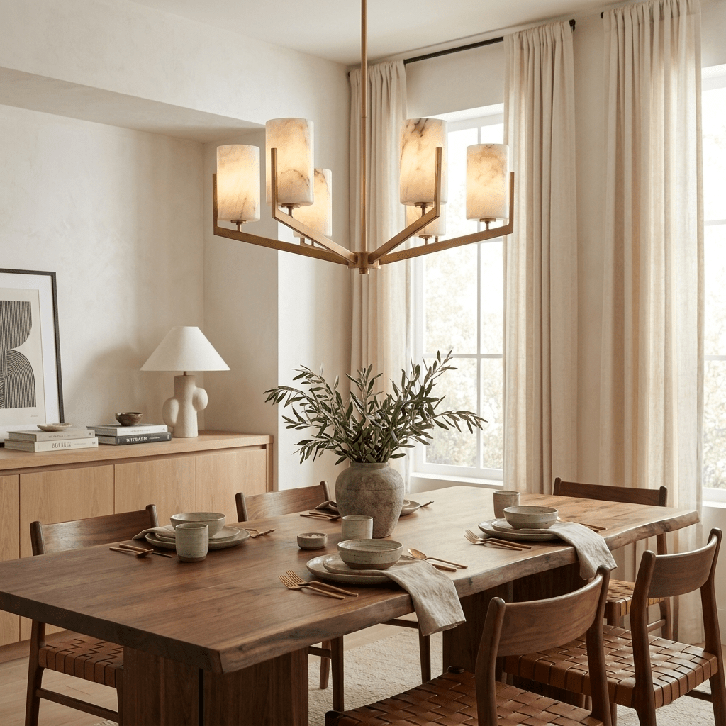 Marlowe Alabaster Star Chandelier - Vakkerlight