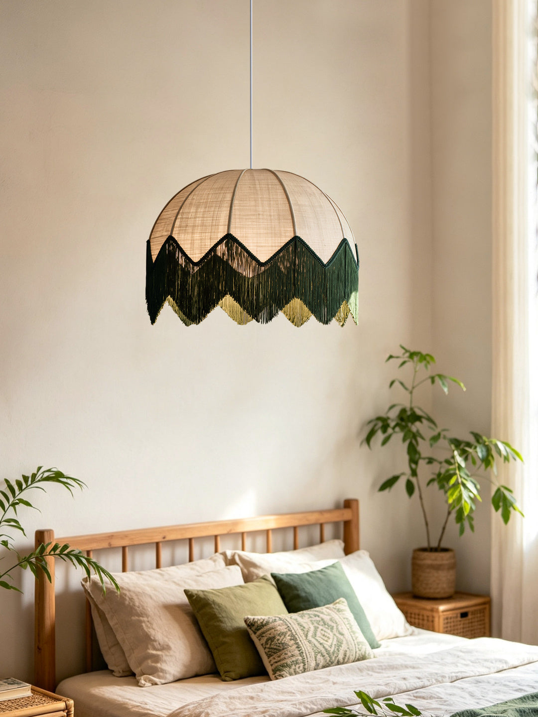 Marsh Raffia Fringe Pendant Lamp - Vakkerlight