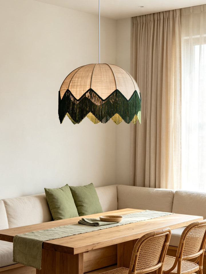 Marsh Raffia Fringe Pendant Lamp - Vakkerlight