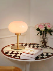 Marshmallow Brass Table Lamp