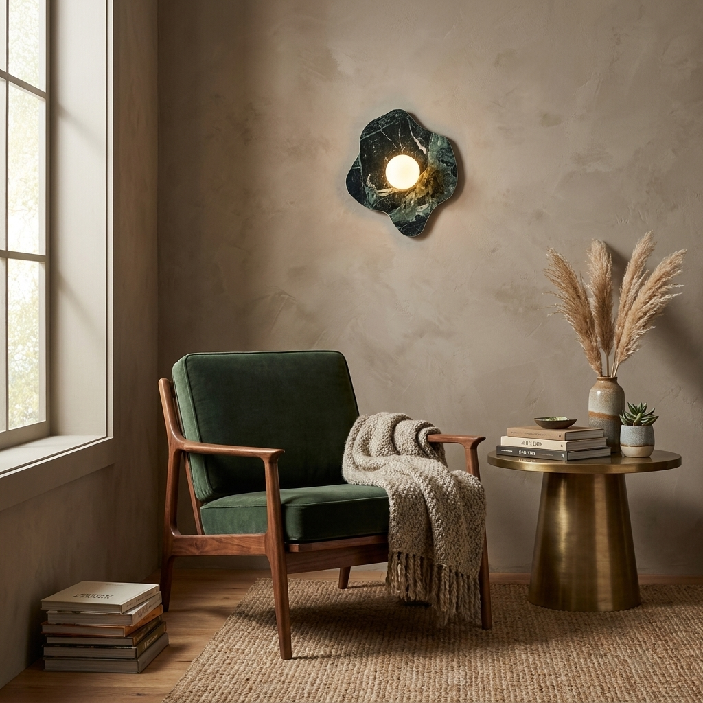Mavelle Stone Petal Wall Sconce