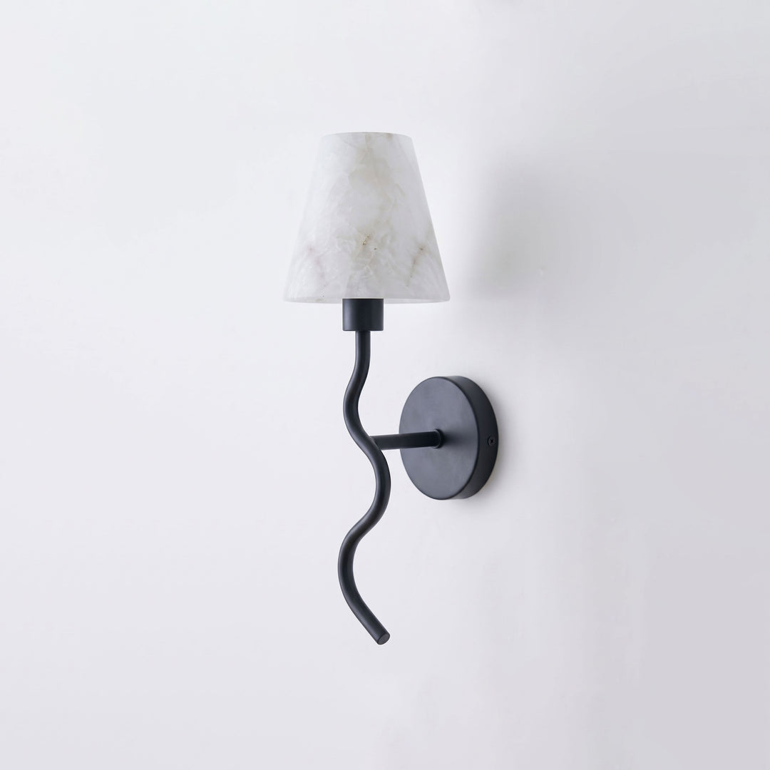 Meander Alabaster Cone Sconce