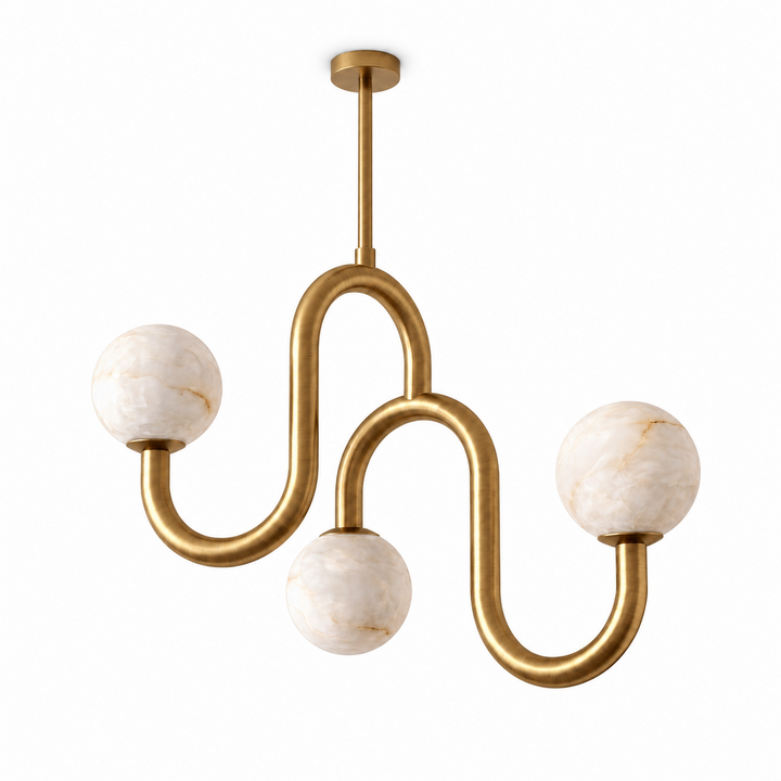Meander Alabaster Chandelier