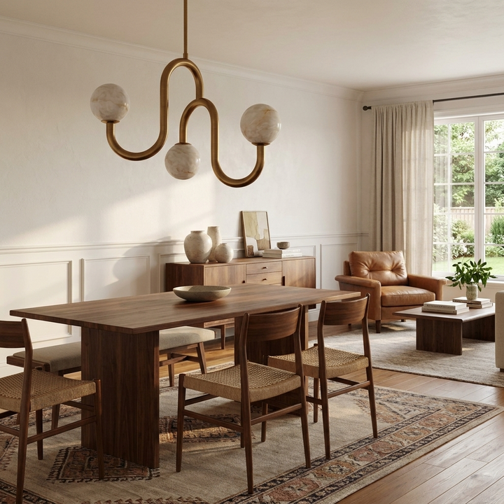 Meander Alabaster Chandelier