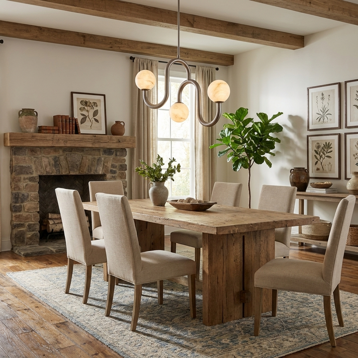 Meander Alabaster Chandelier