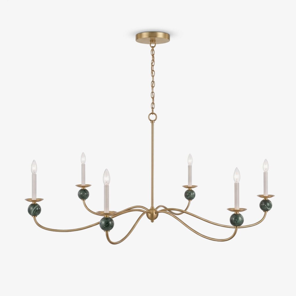 Meander Brass Chandelier - Vakkerlight