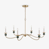 Meander Brass Chandelier