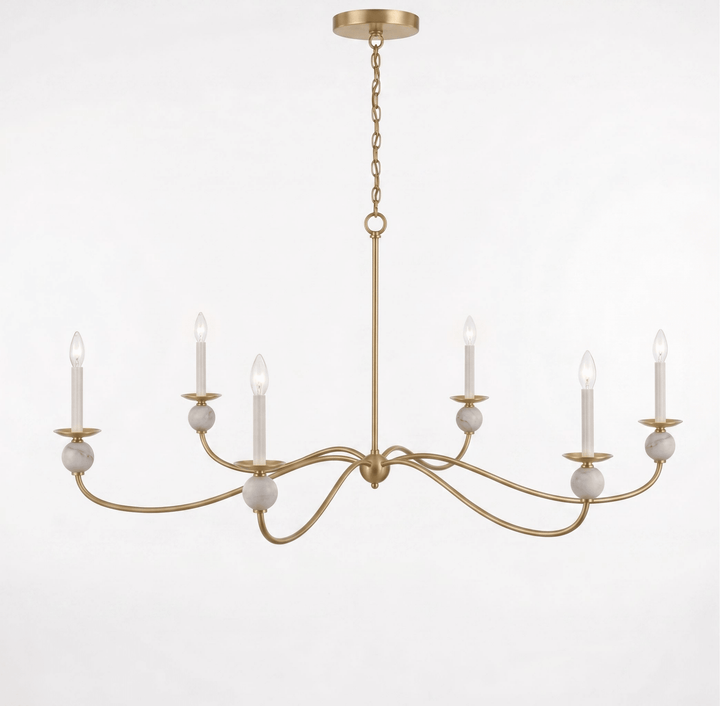 Meander Brass Chandelier - Vakkerlight