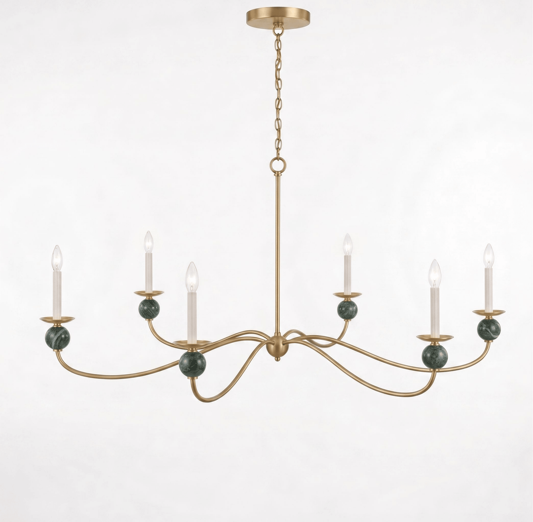 Meander Brass Chandelier - Vakkerlight