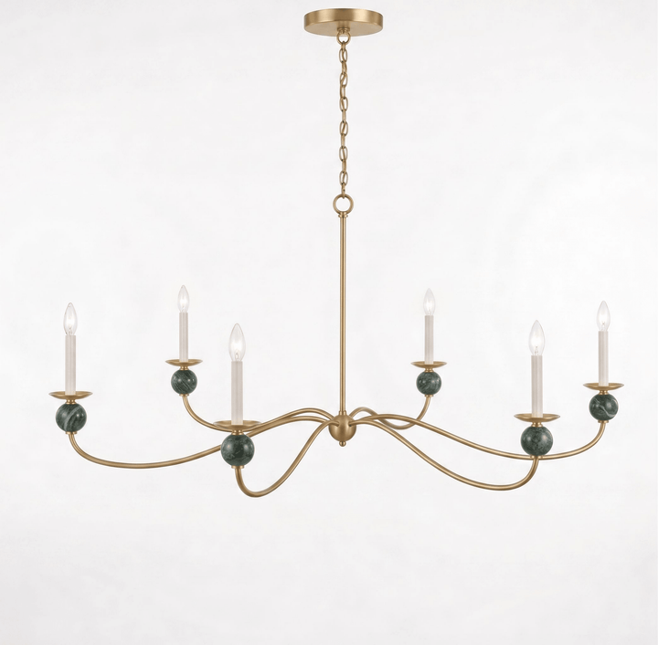 Meander Brass Chandelier - Vakkerlight