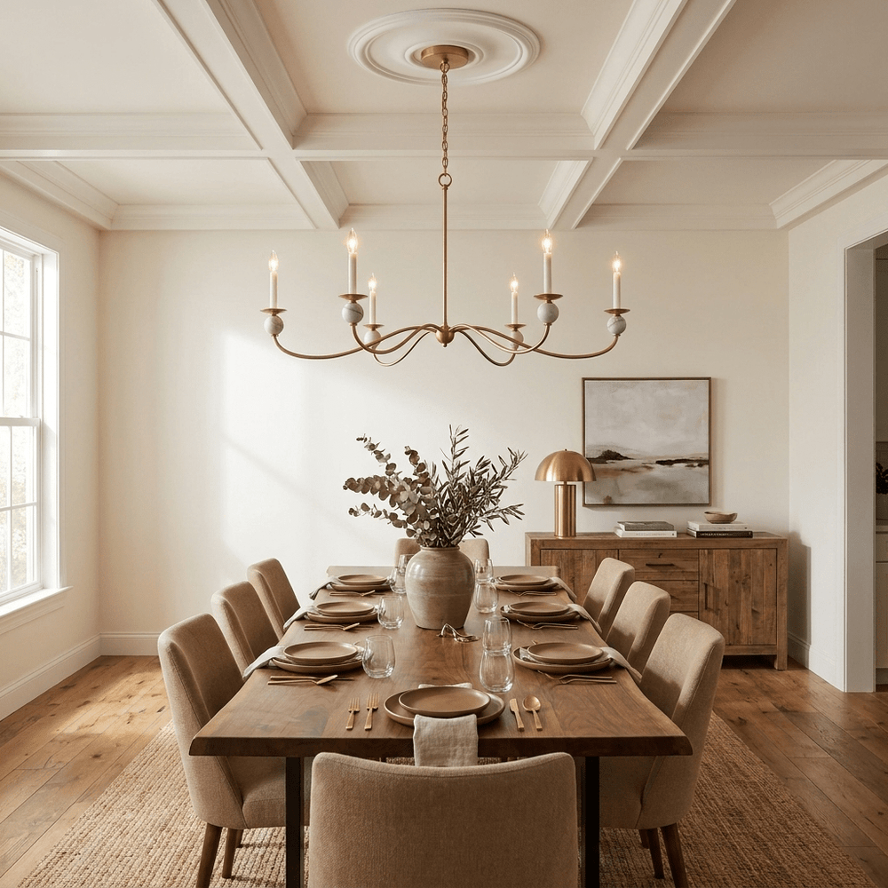 Meander Brass Chandelier - Vakkerlight